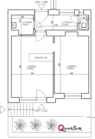 Pronájem obchodního prostoru, Praha - Žižkov, Hartigova, 45 m2