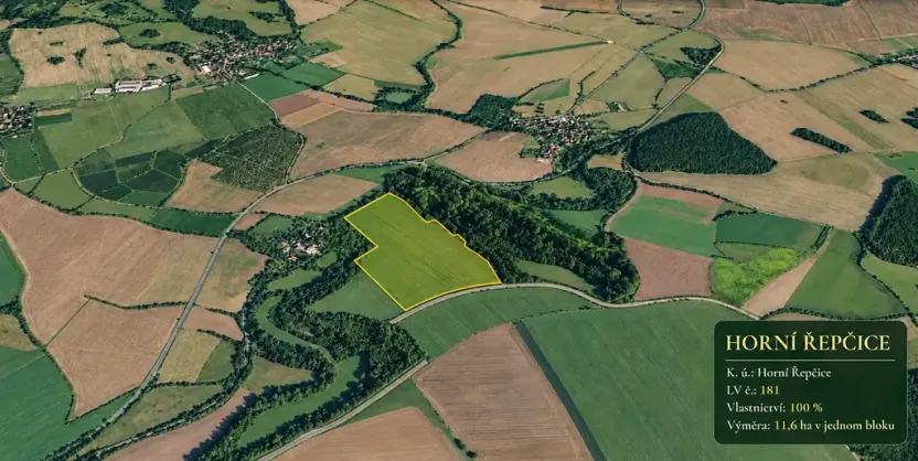 Prodej pole, 116367 m², Horní Řepčice