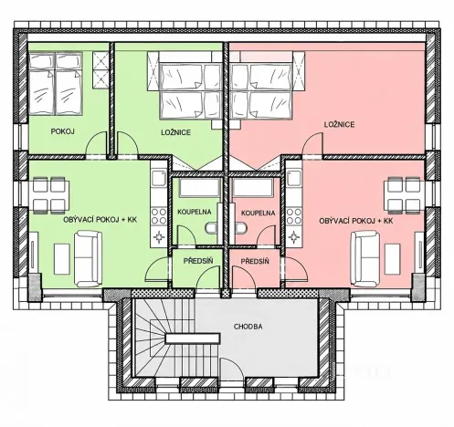 Pronájem bytu 3+kk, Kestřany, 50 m2