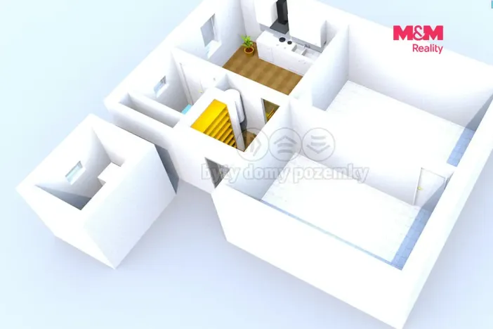 Pronájem bytu 2+1, Kutná Hora - Hlouška, Benešova, 58 m2