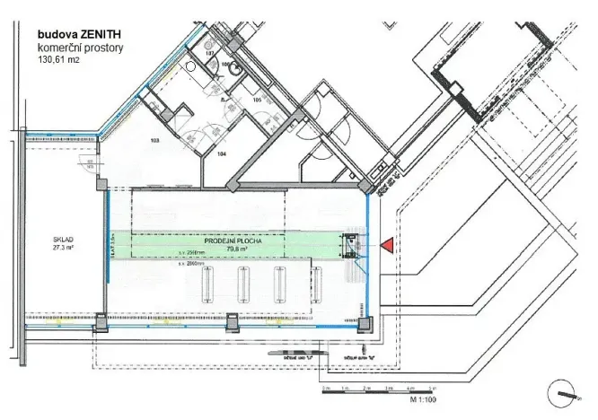 Pronájem obchodního prostoru, Ostrava - Moravská Ostrava, Nádražní, 131 m2