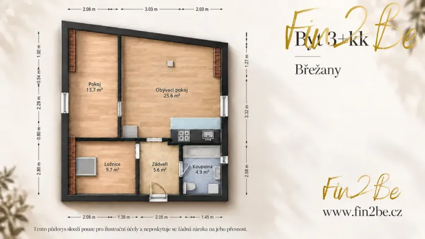 Prodej bytu 3+kk, Břežany II, 62 m2