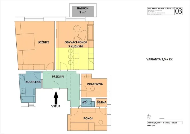 Prodej bytu 2+1, Brno, Příční, 80 m2