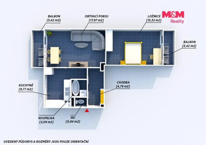 Prodej bytu 2+1, Beroun - Beroun-Město, U Nádraží, 49 m2
