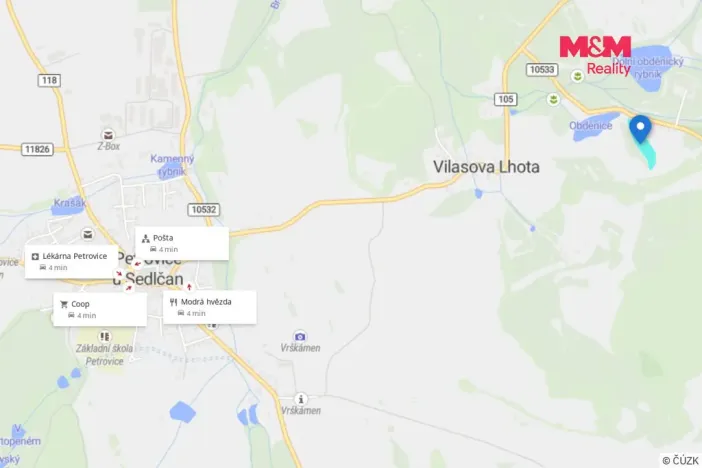 Prodej louky, Petrovice - Obděnice, 7011 m2