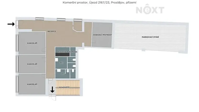 Pronájem kanceláře, Prostějov, Újezd, 133 m2