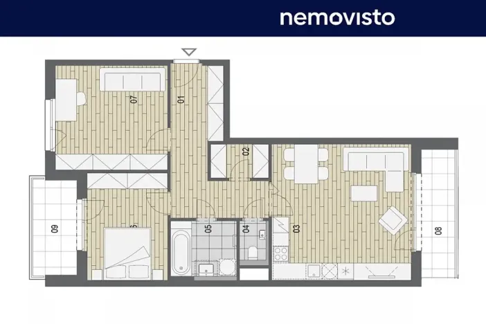 Pronájem bytu 3+kk, Ostrava, F. X. Riepla, 79 m2