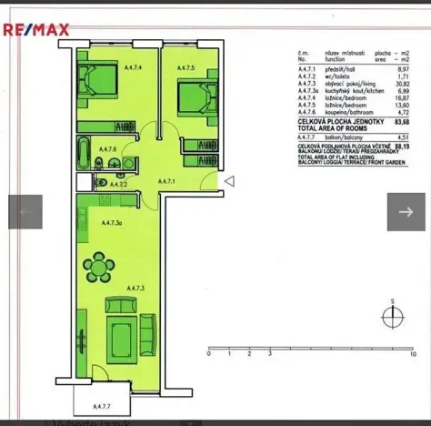 Pronájem bytu 3+kk, Praha - Stodůlky, Petržílkova, 83 m2