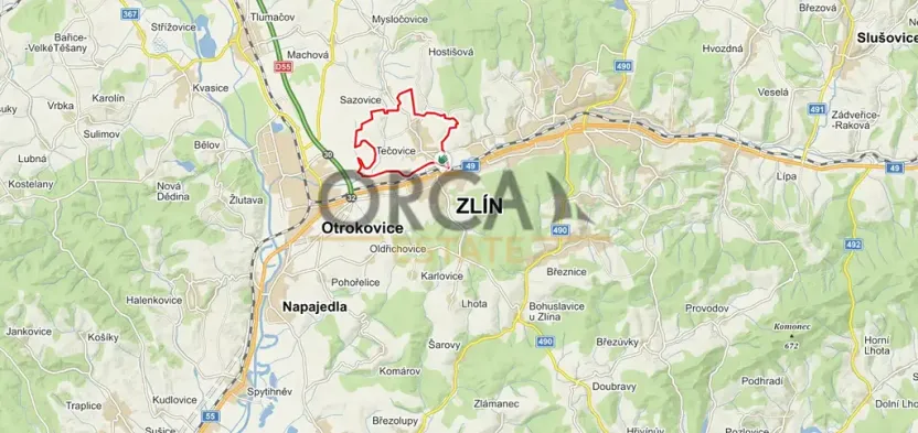 Prodej louky, Tečovice, 154 m2