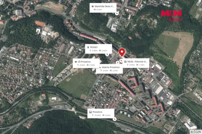 Pronájem bytu 2+kk, Teplice - Prosetice, Krajní, 40 m2