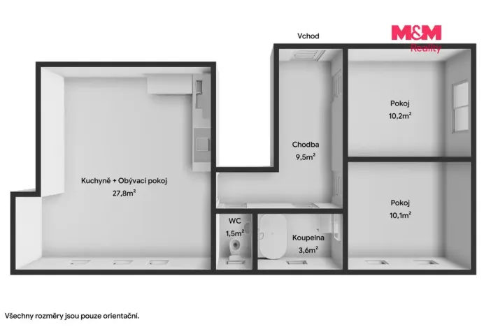 Pronájem bytu 3+kk, Klatovy - Klatovy II, 63 m2
