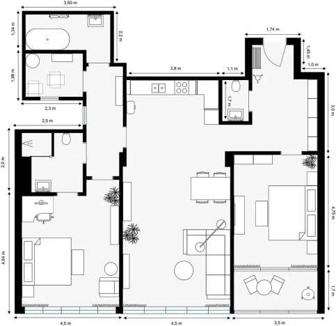 Prodej bytu 3+1, Praha - Dejvice, Zelená, 125 m2