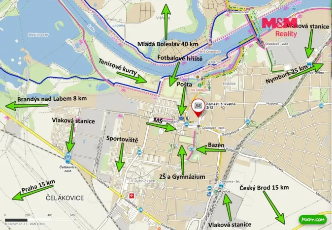 Prodej bytu 2+1, Čelákovice, náměstí 5. května, 57 m2