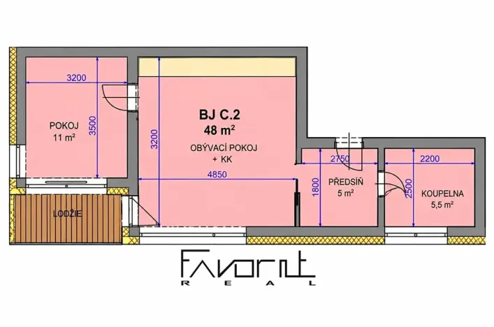 Prodej bytu 2+kk, Ostrava, Mastného, 56 m2