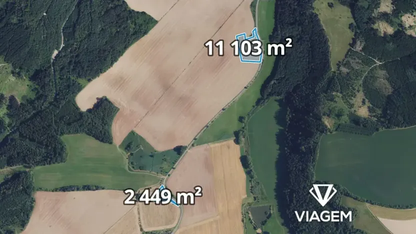 Prodej pole, Březina, 13552 m2