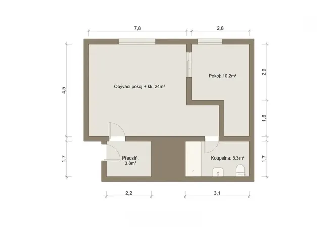 Prodej bytu 2+kk, Praha - Vinohrady, Velehradská, 50 m2