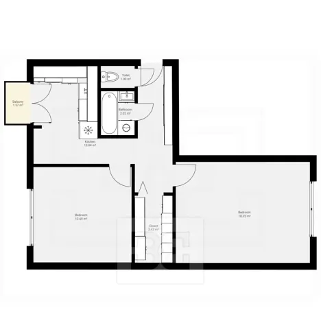 Pronájem bytu 2+1, Praha - Podolí, Podolská, 57 m2