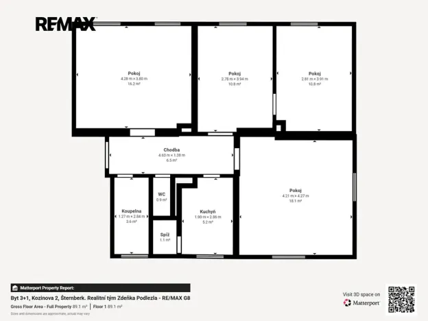 Prodej bytu 4+1, Šternberk, Kozinova, 92 m2