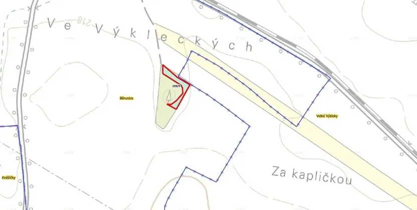 Prodej lesa, Běrunice, 1361 m2