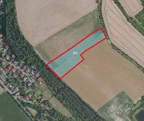 Prodej pole, 16470 m², Všetaty