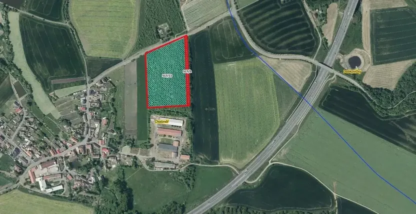 Prodej pole, 4287 m², Chotiměř