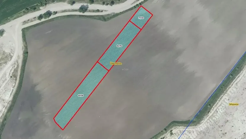 Prodej pole, 7982 m², Čížkovice, Želechovice