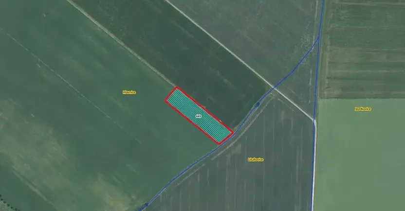 Prodej pole, 1456 m², Hlavnice