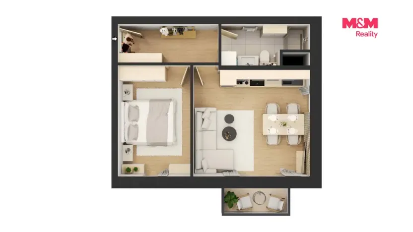 Prodej bytu 2+kk, Čestice, 44 m2