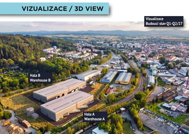 Pronájem výrobních prostor, Písek, 3000 m2