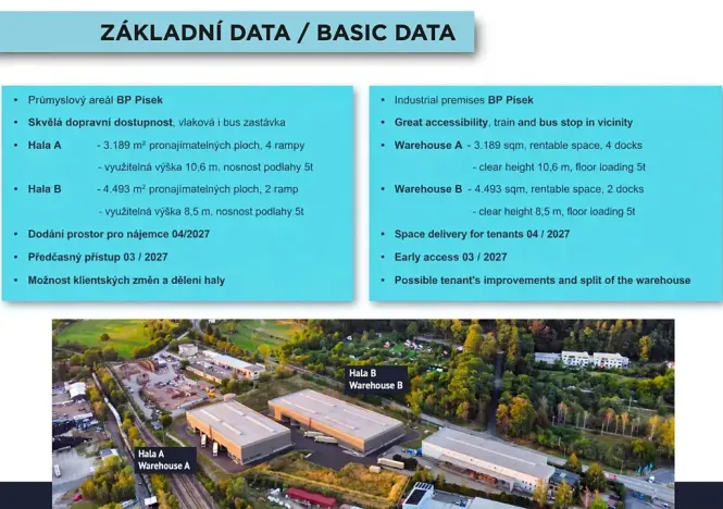 Pronájem skladu, Písek, 7000 m2