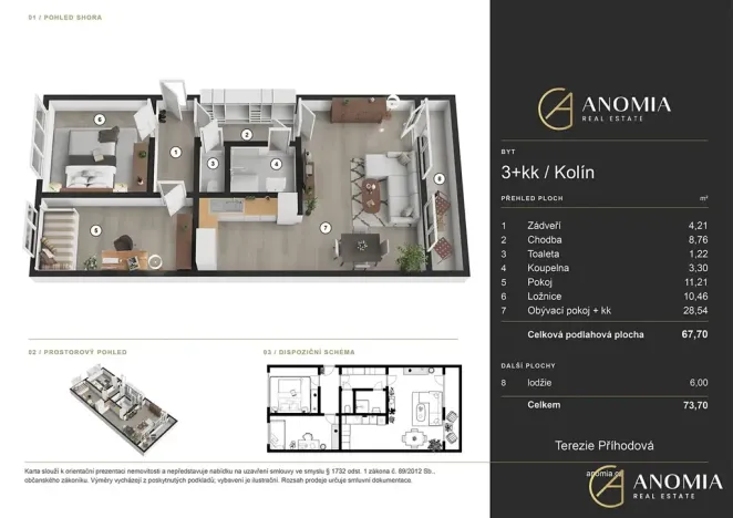 Prodej bytu 3+kk, Kolín, Tisovecká, 68 m2