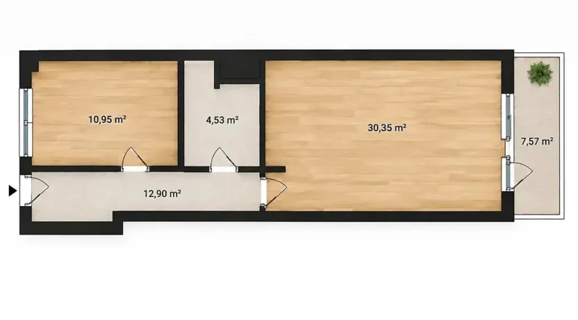 Prodej bytu 2+kk, Praha - Libeň, Českomoravská, 59 m2
