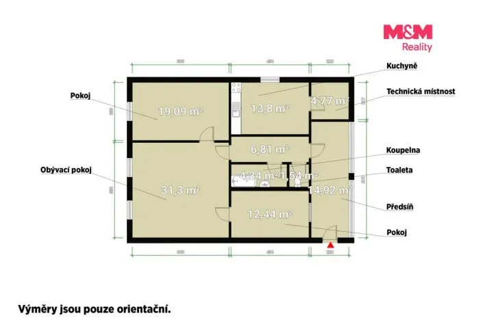 Pronájem bytu 3+1, Chodová Planá, Pohraniční stráže, 109 m2
