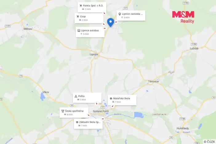 Prodej pozemku pro bydlení, Spálené Poříčí - Lipnice, 1000 m2