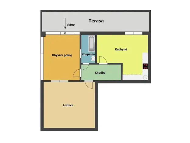 Pronájem bytu 2+1, Brno, Březová, 52 m2