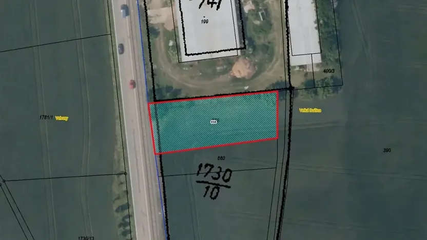 Prodej pole, Velvary, 1156 m2