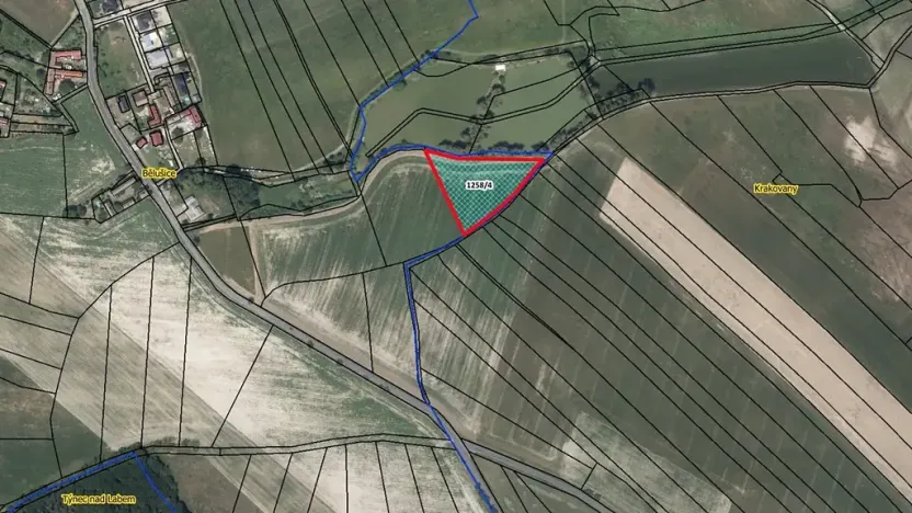 Prodej pozemku, 5525 m², Bělušice