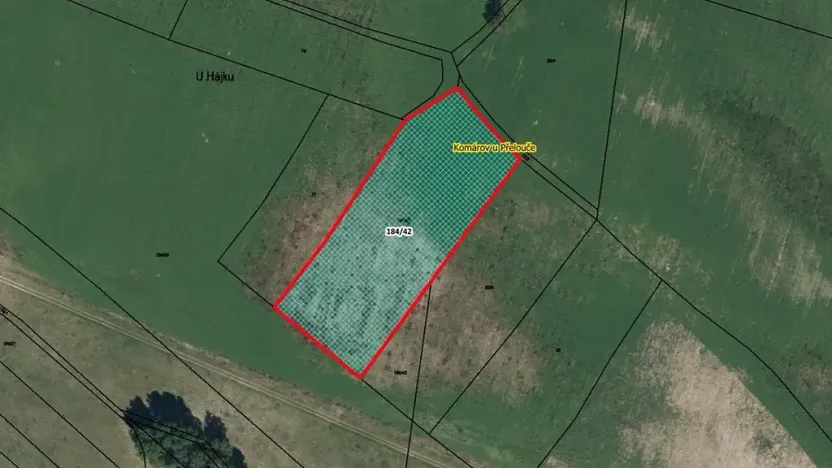 Prodej pozemku, 6524 m², Kladruby nad Labem, Komárov