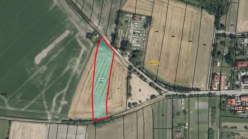Prodej pozemku, 3597 m², Opočnice
