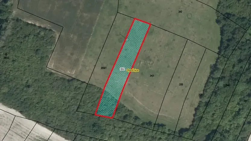 Prodej pozemku, 1284 m², Opočnice