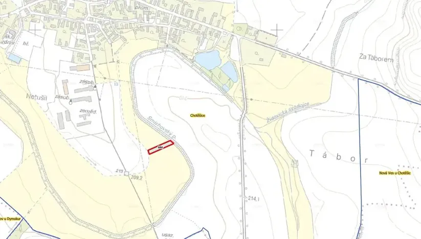 Prodej louky, Chotěšice, 1816 m2
