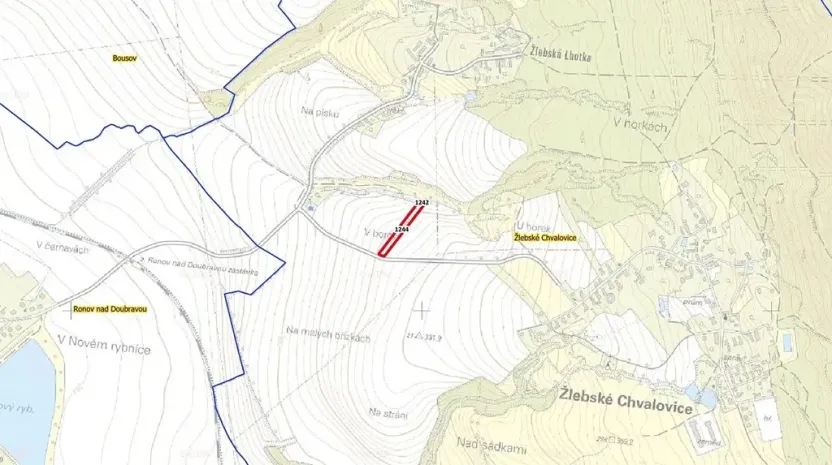 Prodej pole, Žlebské Chvalovice, 3358 m2