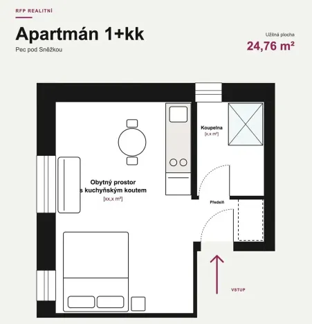 Prodej bytu 1+kk, Pec pod Sněžkou, 24 m2