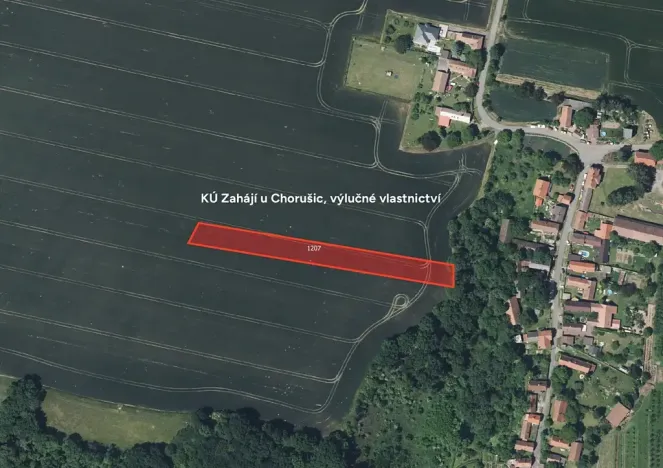 Prodej pole, 17218 m², Chorušice