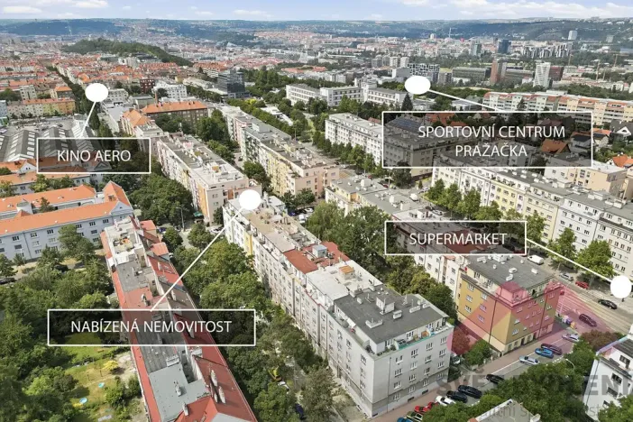 Pronájem bytu 1+kk, Praha - Žižkov, Biskupcova, 25 m2