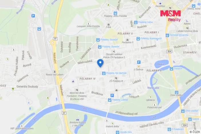 Prodej bytu 1+kk, Pardubice - Polabiny, kpt. Bartoše, 30 m2