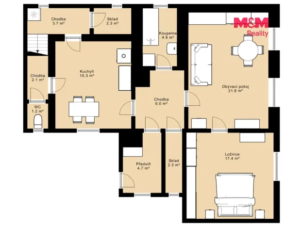 Prodej rodinného domu, Brloh - Sedm Chalup, 150 m2