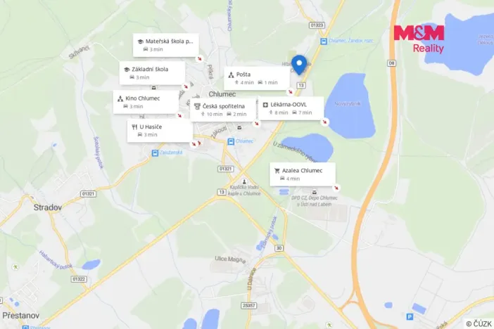 Pronájem bytu 2+kk, Chlumec, Ústecká, 58 m2