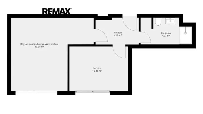 Pronájem bytu 2+kk, Praha - Radlice, U Komína, 41 m2
