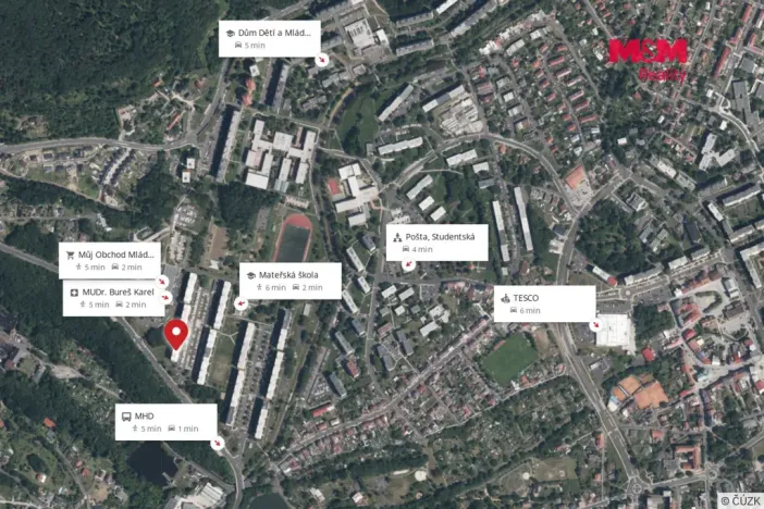Prodej bytu 1+1, Jirkov, Mládežnická, 39 m2